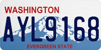 WA license plate AYL9168