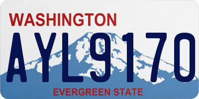 WA license plate AYL9170