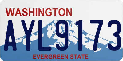 WA license plate AYL9173