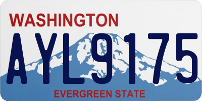 WA license plate AYL9175