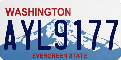 WA license plate AYL9177