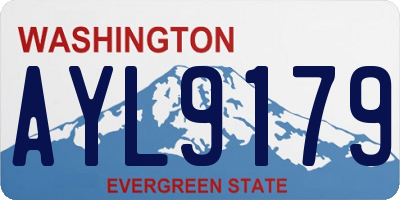 WA license plate AYL9179