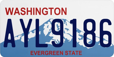 WA license plate AYL9186