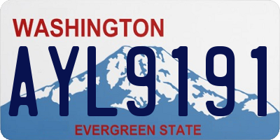 WA license plate AYL9191