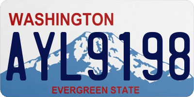 WA license plate AYL9198