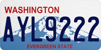 WA license plate AYL9222