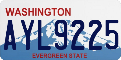 WA license plate AYL9225