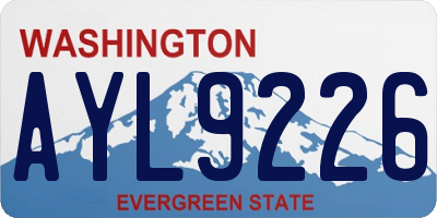 WA license plate AYL9226