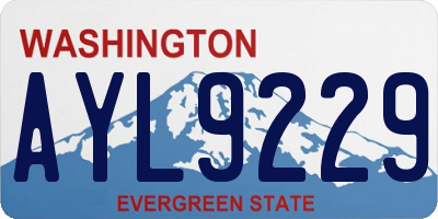 WA license plate AYL9229