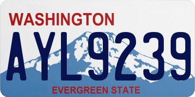 WA license plate AYL9239