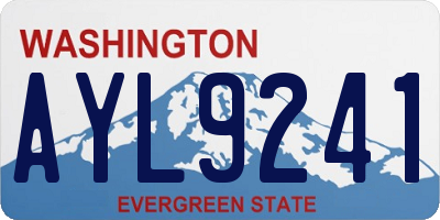 WA license plate AYL9241
