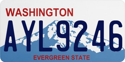 WA license plate AYL9246