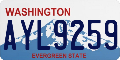 WA license plate AYL9259
