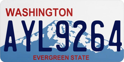 WA license plate AYL9264