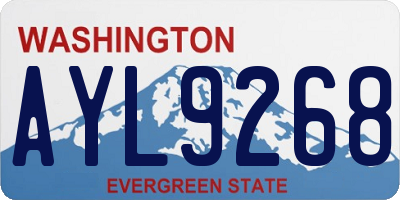 WA license plate AYL9268