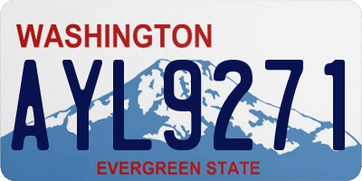 WA license plate AYL9271