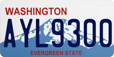 WA license plate AYL9300