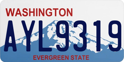 WA license plate AYL9319
