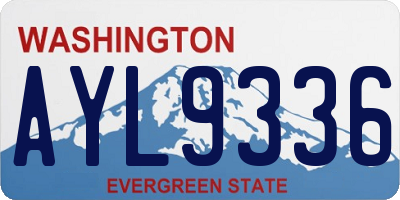 WA license plate AYL9336