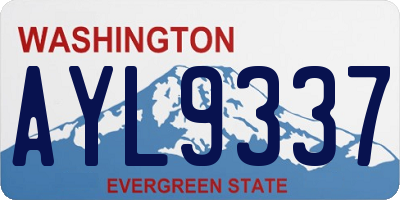 WA license plate AYL9337