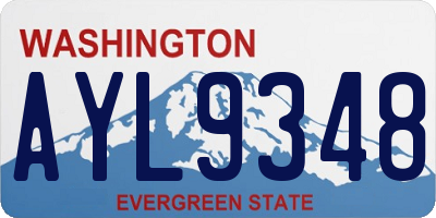 WA license plate AYL9348