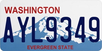 WA license plate AYL9349