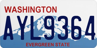WA license plate AYL9364