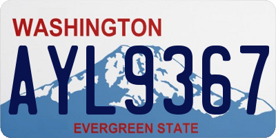 WA license plate AYL9367