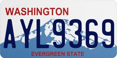 WA license plate AYL9369