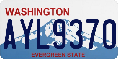 WA license plate AYL9370