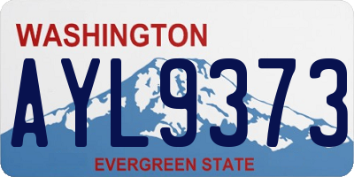 WA license plate AYL9373