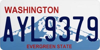 WA license plate AYL9379