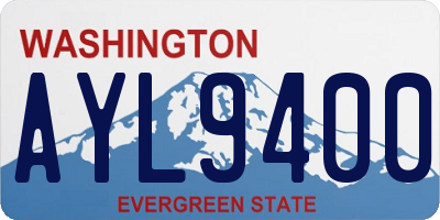 WA license plate AYL9400