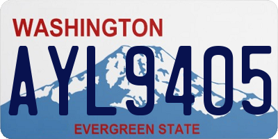 WA license plate AYL9405