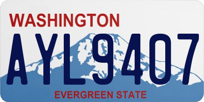 WA license plate AYL9407