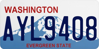 WA license plate AYL9408