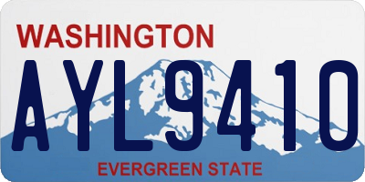 WA license plate AYL9410