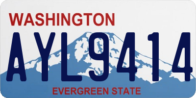 WA license plate AYL9414