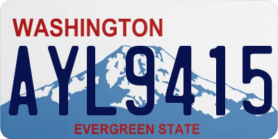 WA license plate AYL9415