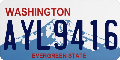 WA license plate AYL9416