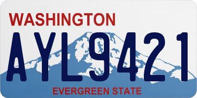 WA license plate AYL9421
