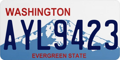 WA license plate AYL9423