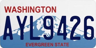 WA license plate AYL9426