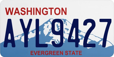 WA license plate AYL9427