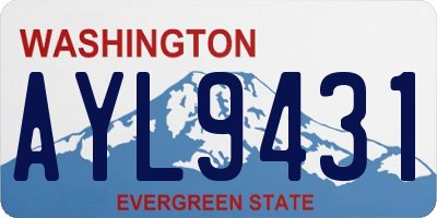 WA license plate AYL9431
