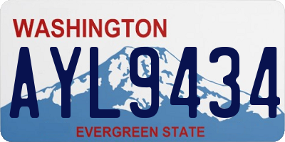 WA license plate AYL9434