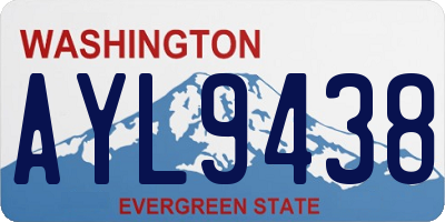 WA license plate AYL9438