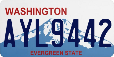 WA license plate AYL9442