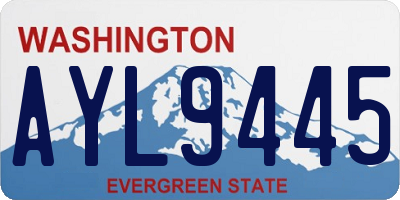 WA license plate AYL9445