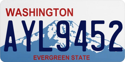 WA license plate AYL9452
